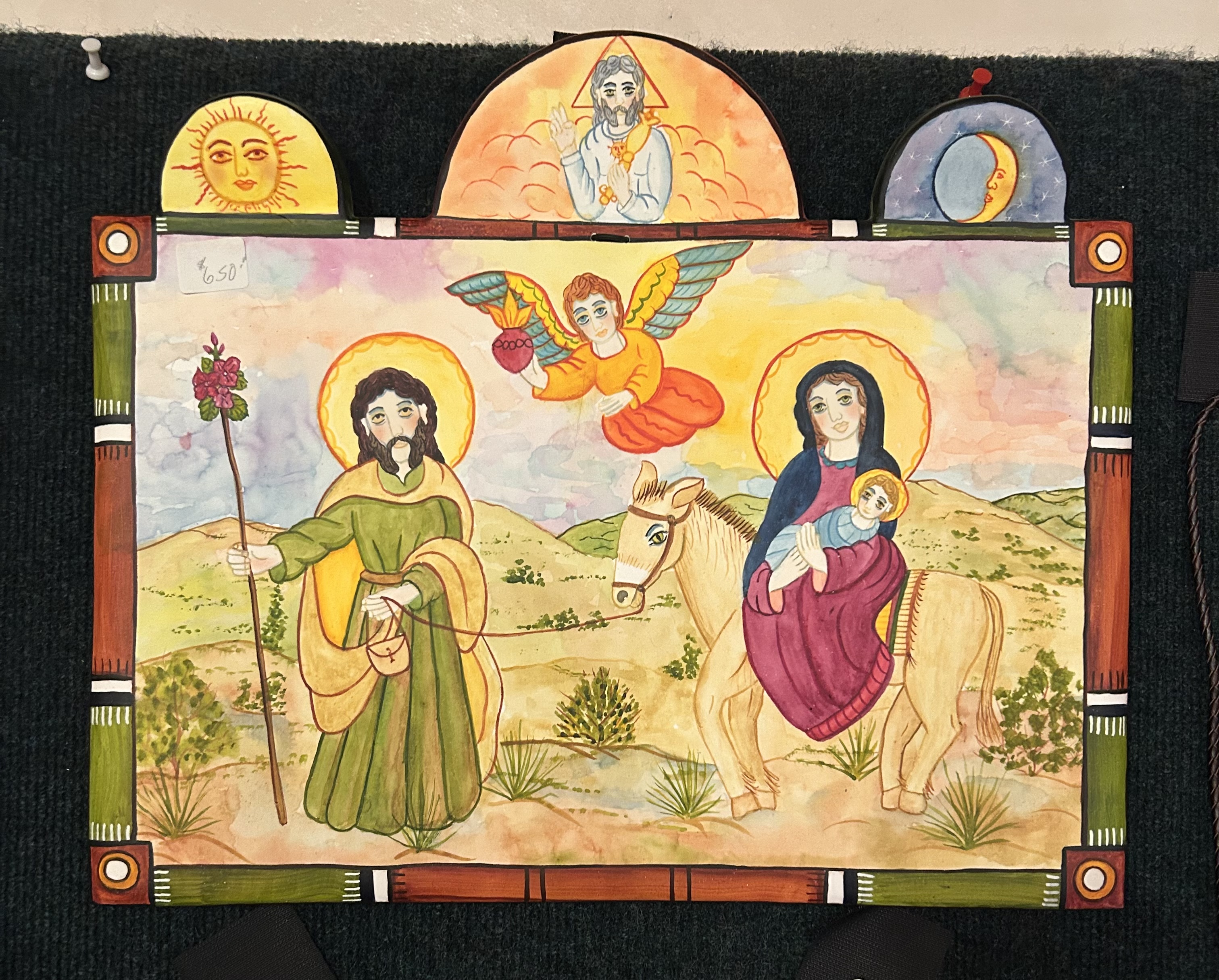Flight into Egypt retablo by Frank L. Garcia